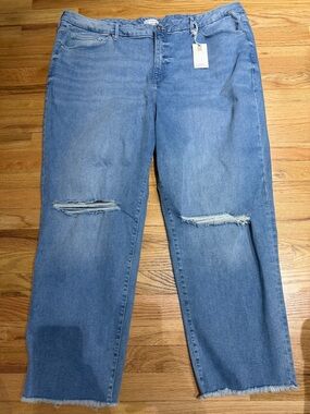 Good American NWT good classic slim jeans raw hem🌺💃😘